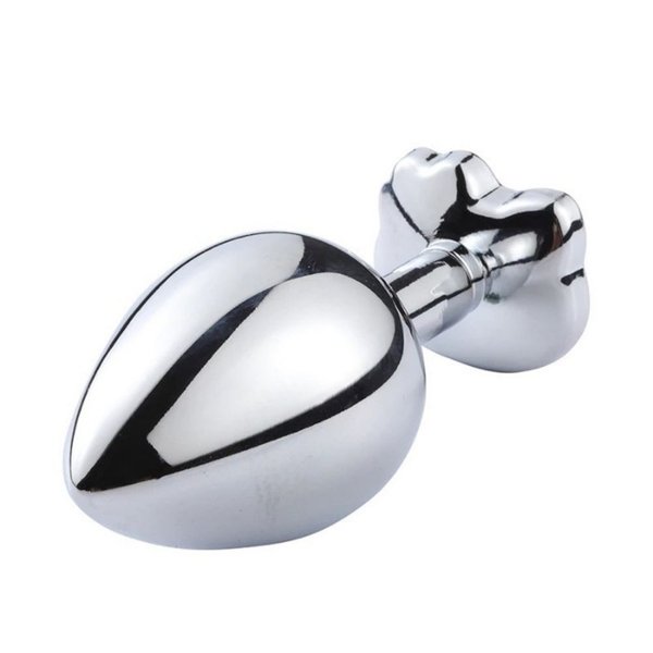 Plug Anal em Metal 7,5cm x 2,5 base em formato de Gatinha Hello Kitty