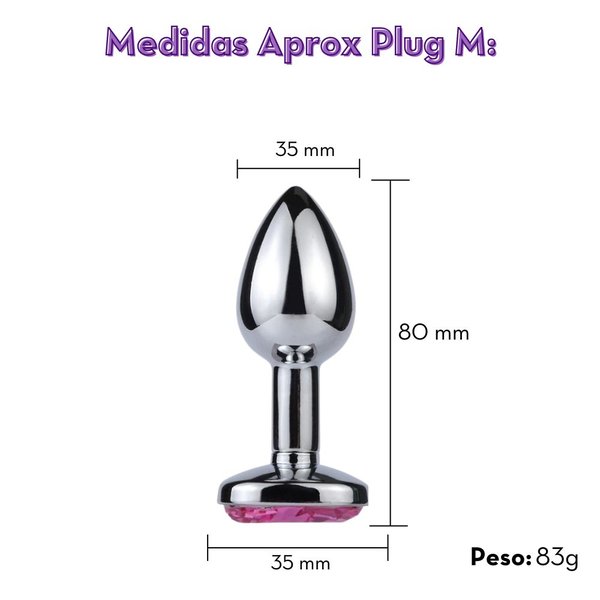 Plug Anal em Metal 7,5cm x 2,5 base em formato de Gatinha Hello Kitty