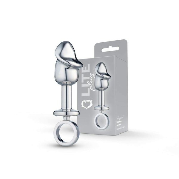 Plug Anal Lite Plug 8cm X 3,34cm Prata com Dedal