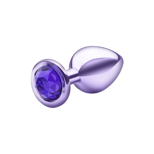 plug anal roxo Plug Anal Roxo Tamanho M Com Pedra Sexy Fantasy