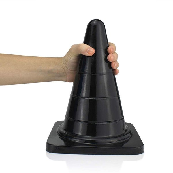 Plug Anal Gigante Flexvel Formato de Cone Reto M 25cm x 13cm Preto