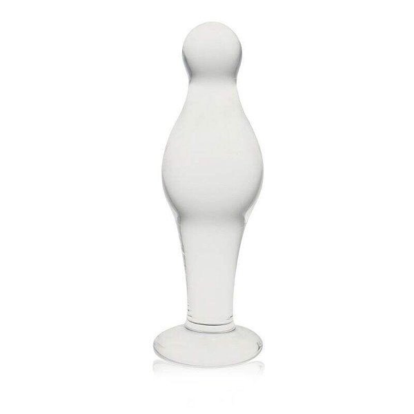 suction cup anal plug Plug Heart - Plug anal de Vidro - 13 cm