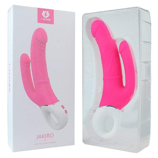Vibrador Duplo Ponto G com Plug Anal Jakiro S-Hande