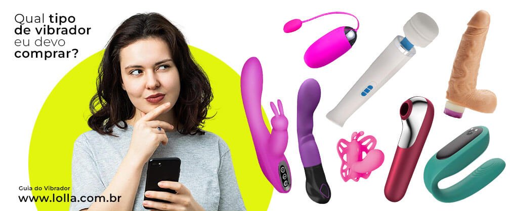 Mulher escolhendo vibrador